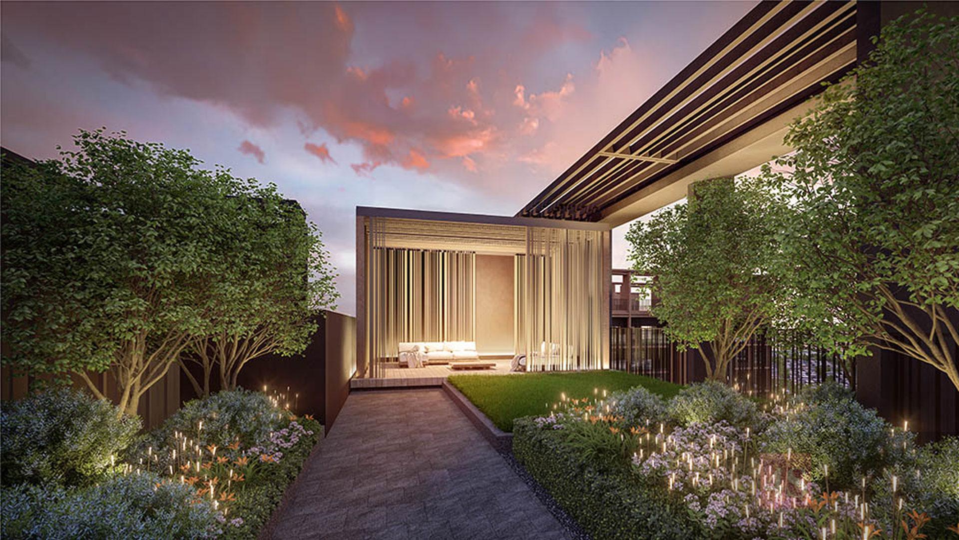 Phối cảnh tiện ích tại dự án The Senique Hanoi - Công viên nội khu